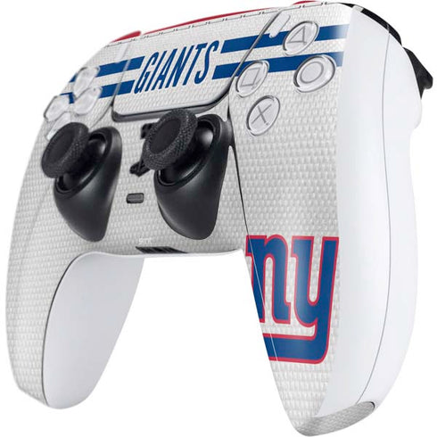 NFL New York Giants White Striped PS5 Controller Skin