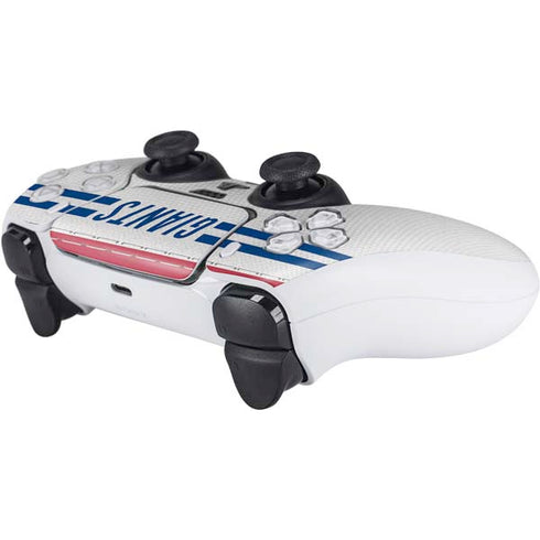 NFL New York Giants White Striped PS5 Controller Skin