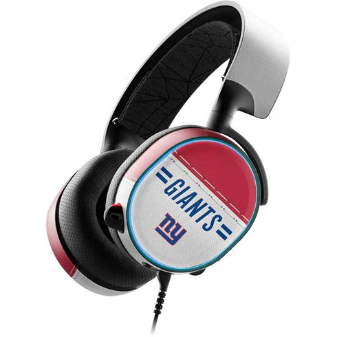 NFL New York Giants White Striped SteelSeries Arctis 3 Skin