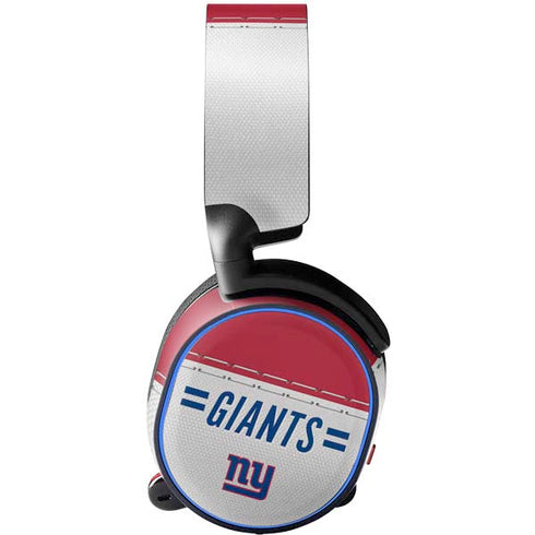 NFL New York Giants White Striped SteelSeries Arctis 3 Skin