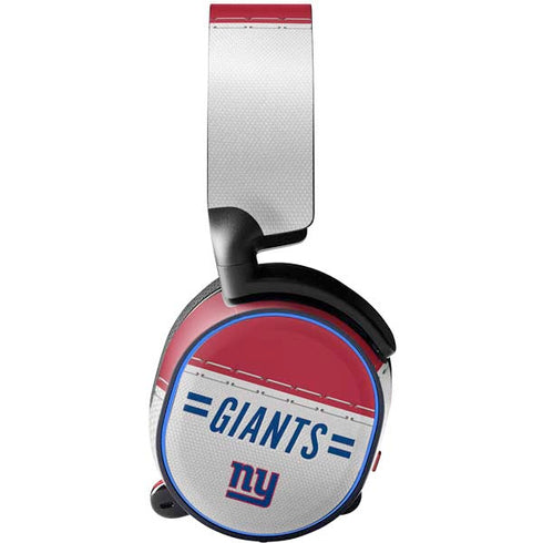 NFL New York Giants White Striped SteelSeries Arctis 5 Skin