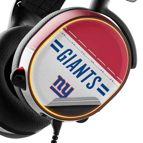 NFL New York Giants White Striped SteelSeries Arctis 5 Skin