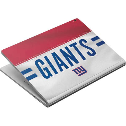 NFL New York Giants White Striped Surface Book Skin
