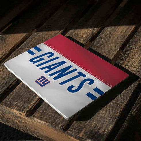 NFL New York Giants White Striped Surface Laptop 2 Skin