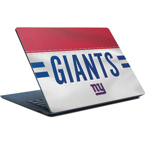 NFL New York Giants White Striped Surface Laptop Skin