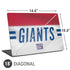 NFL New York Giants White Striped Universal Laptop 18in (14.6 x 10.6in) Skin