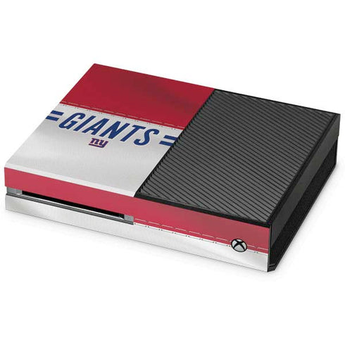 NFL New York Giants White Striped Xbox One Console Skin