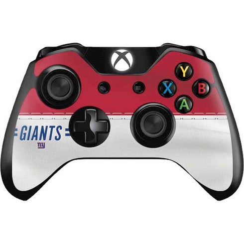 NFL New York Giants White Striped Xbox One Controller Skin