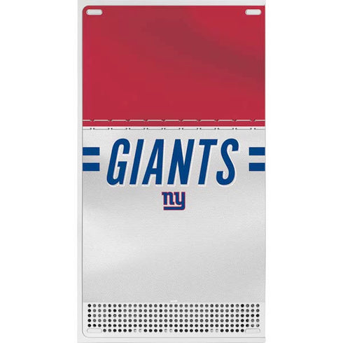 NFL New York Giants White Striped Xbox Series S Console Skin