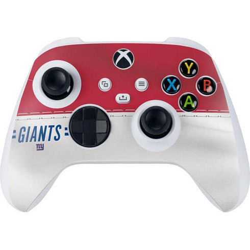 NFL New York Giants White Striped Xbox Series S Controller Skin