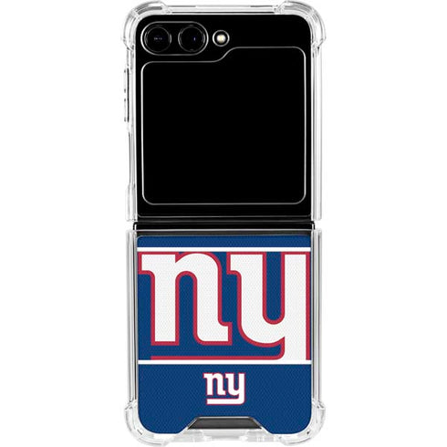 NFL New York Giants Zone Block Galaxy Z Flip5 5G Clear Case