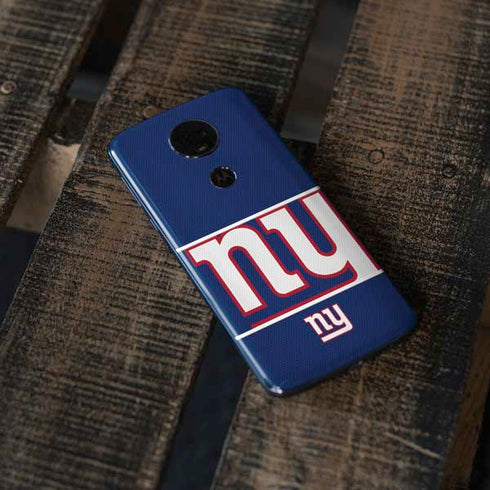 NFL New York Giants Zone Block Moto E5 Plus Skin