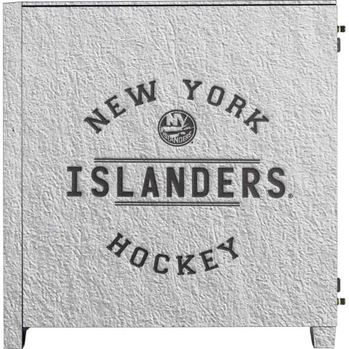 NHL New York Islanders Black Text Corsair 4000D Tempered Glass Mid-Tower ATX Case Skin