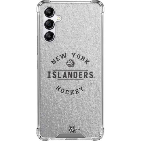 NHL New York Islanders Black Text Galaxy A14 5G Clear Case