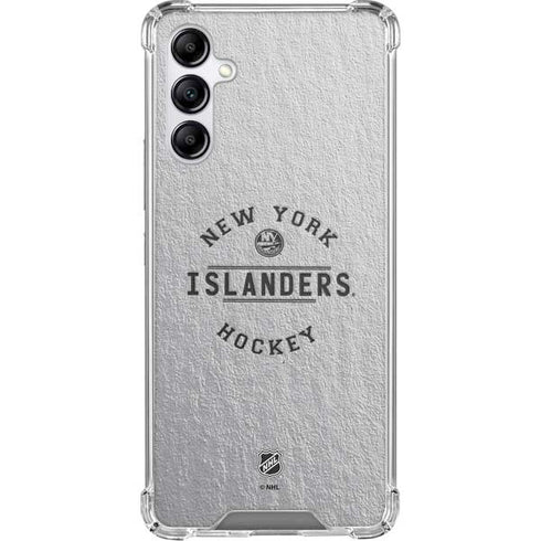 NHL New York Islanders Black Text Galaxy A15 5G Clear Case
