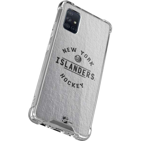 NHL New York Islanders Black Text Galaxy A51 5G Clear Case