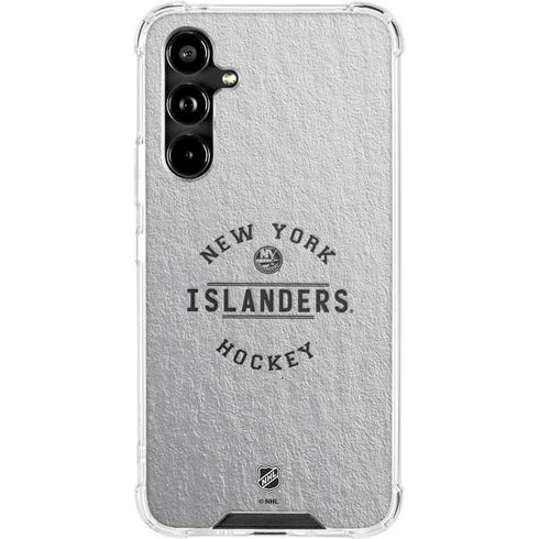 NHL New York Islanders Black Text Galaxy A54 5G Clear Case