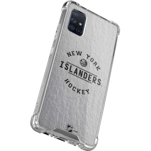 NHL New York Islanders Black Text Galaxy A71 5G Clear Case