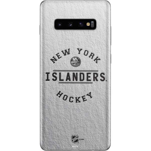NHL New York Islanders Black Text Galaxy S10 Plus Skin