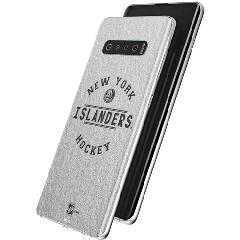 NHL New York Islanders Black Text Galaxy S10 Skin