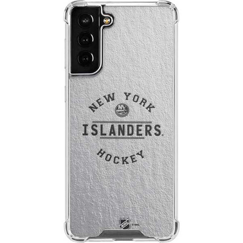 NHL New York Islanders Black Text Galaxy S21 FE Clear Case