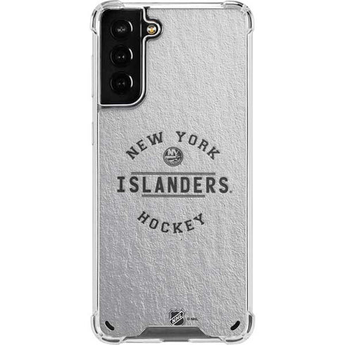 NHL New York Islanders Black Text Galaxy S21 Plus 5G Clear Case
