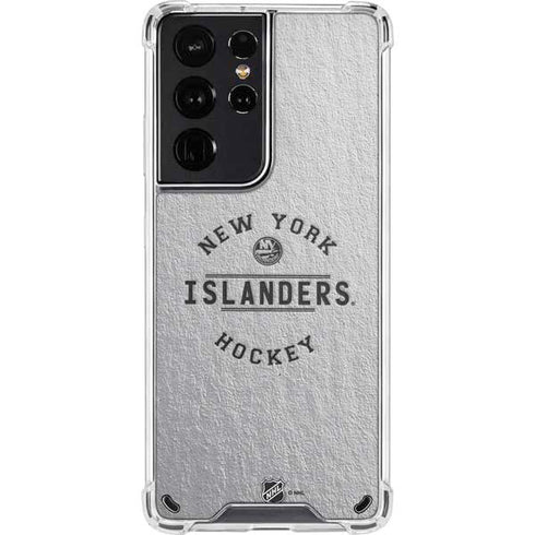 NHL New York Islanders Black Text Galaxy S21 Ultra 5G Clear Case