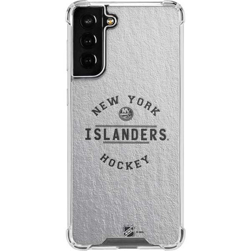 NHL New York Islanders Black Text Galaxy S22 Plus Clear Case