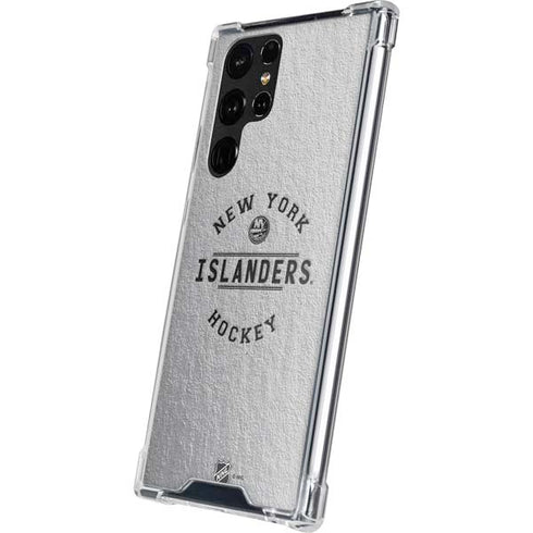 NHL New York Islanders Black Text Galaxy S22 Ultra Clear Case
