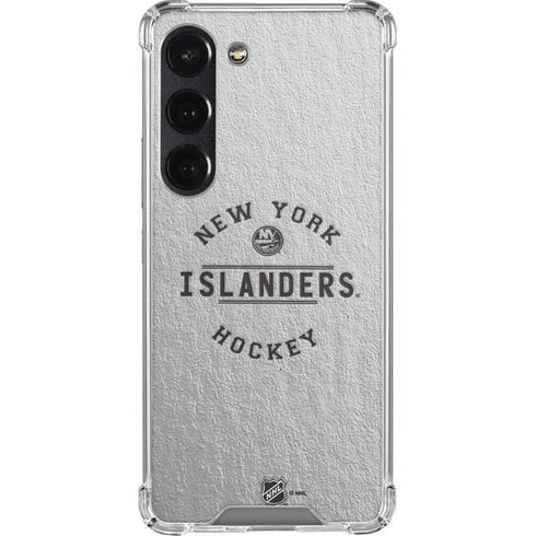 NHL New York Islanders Black Text Galaxy S23 Clear Case