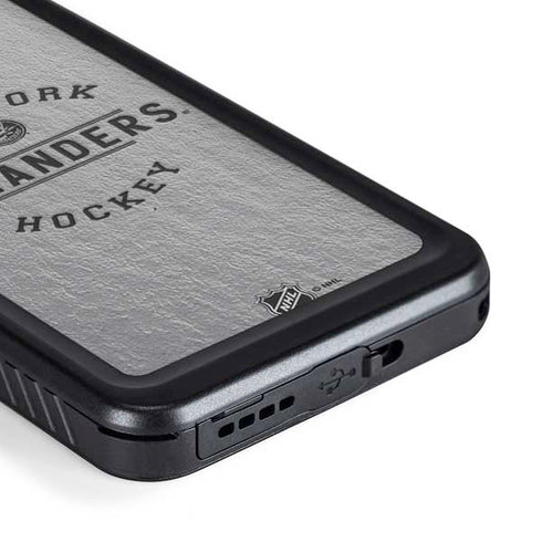 NHL New York Islanders Black Text Galaxy S23 Plus Waterproof Case