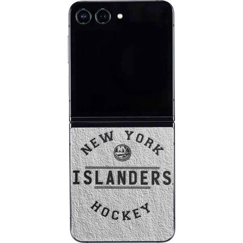 NHL New York Islanders Black Text Galaxy Z Flip5 5G Skin