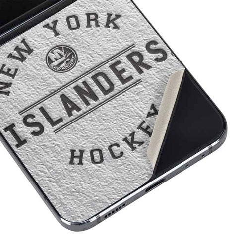 NHL New York Islanders Black Text Galaxy Z Flip5 5G Skin