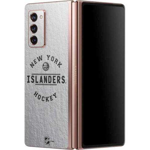 NHL New York Islanders Black Text Galaxy Z Fold2 5G Skin