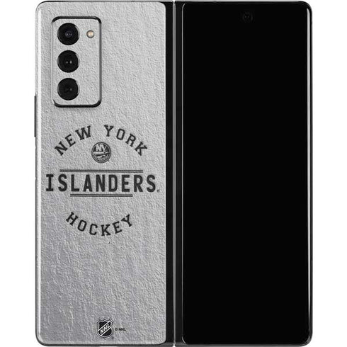 NHL New York Islanders Black Text Galaxy Z Fold2 5G Skin