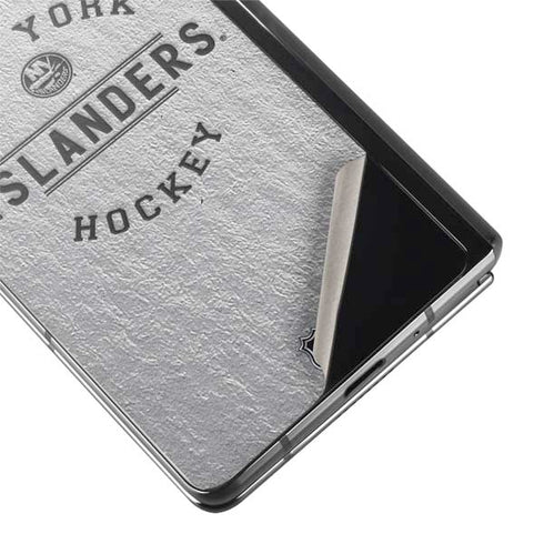 NHL New York Islanders Black Text Galaxy Z Fold2 5G Skin