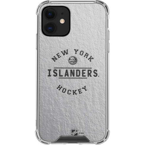 NHL New York Islanders Black Text iPhone 12 Clear Case