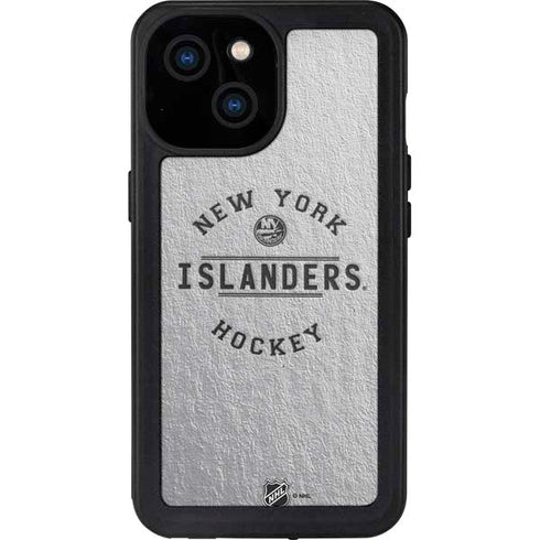 NHL New York Islanders Black Text iPhone 13 Mini Waterproof Case