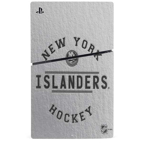 NHL New York Islanders Black Text PS5 Slim Digital Edition Console Skin
