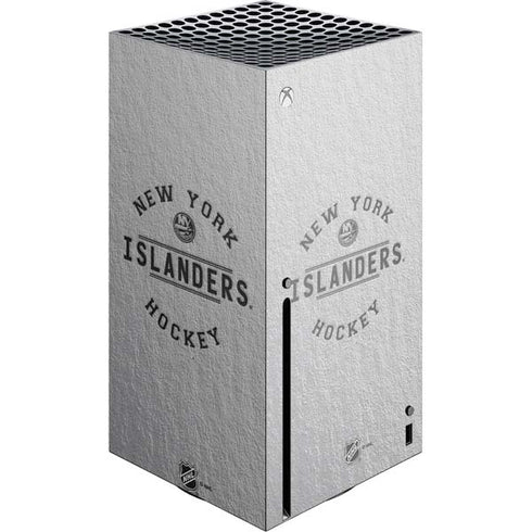NHL New York Islanders Black Text Xbox Series X Console Skin
