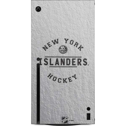 NHL New York Islanders Black Text Xbox Series X Console Skin