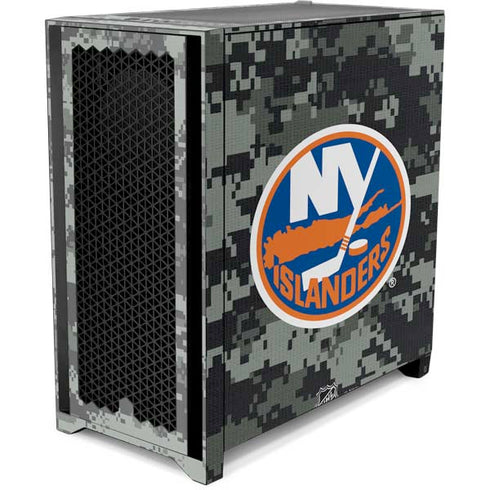 NHL New York Islanders Camo Corsair 4000D Tempered Glass Mid-Tower ATX Case Skin