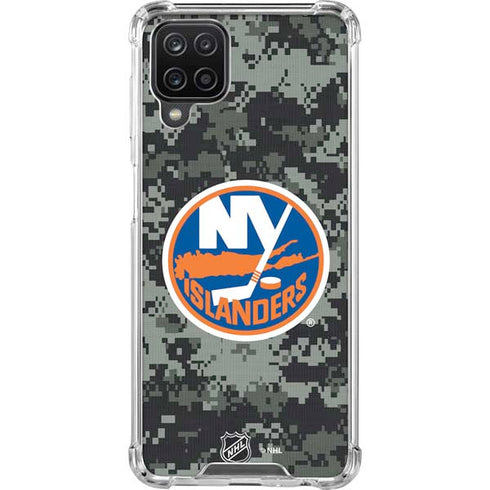 NHL New York Islanders Camo Galaxy A12 Clear Case