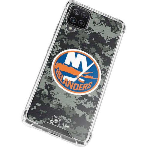 NHL New York Islanders Camo Galaxy A12 Clear Case