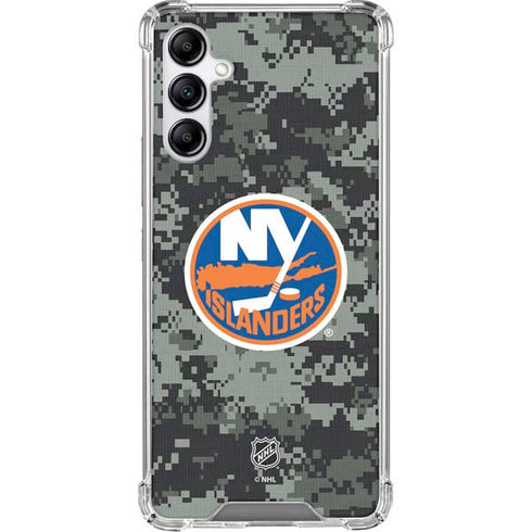 NHL New York Islanders Camo Galaxy A15 5G Clear Case