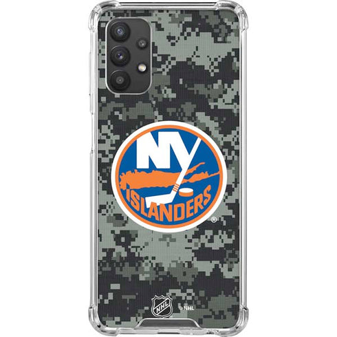 NHL New York Islanders Camo Galaxy A32 5G Clear Case