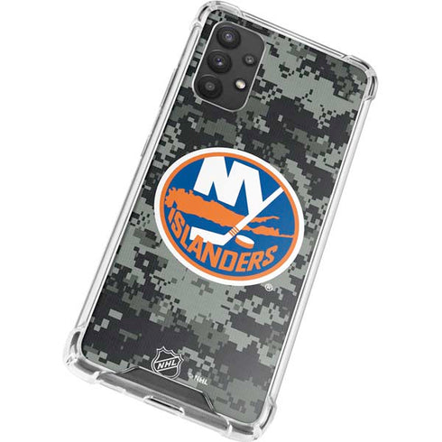 NHL New York Islanders Camo Galaxy A32 5G Clear Case