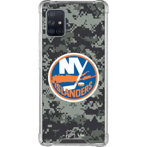 NHL New York Islanders Camo Galaxy A51 5G Clear Case