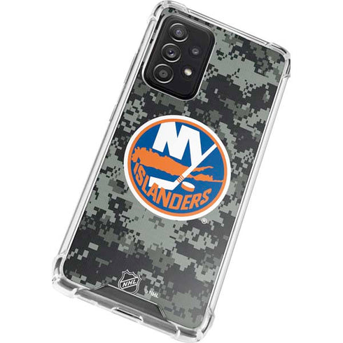 NHL New York Islanders Camo Galaxy A52 5G Clear Case