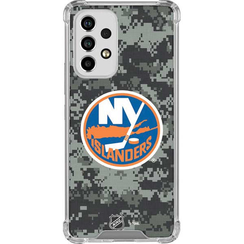 NHL New York Islanders Camo Galaxy A53 5G Clear Case